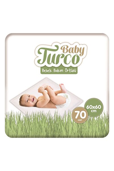 Baby Turco Bebek Bakım Örtüsü 60x60 Cm 7x10 70 Adet