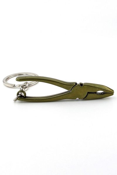 Solfera Bronze Colored Shaped Repairman Metal Keychain - Retractable Pliers KC131