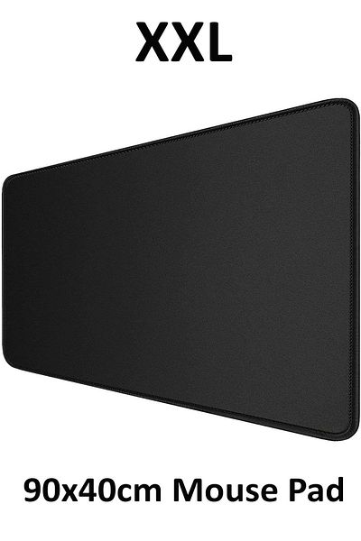 Soillium Gaming Mouse Pad 90x40cm Stitched Black Mause Pad Player Anti-Slip Mousepad Long Keyboard Mouse Pad