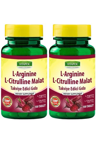 Vitapol L-Arginine L-Citrulline Malat - 2x100 Tablets L-Arginine and L-Citrulline