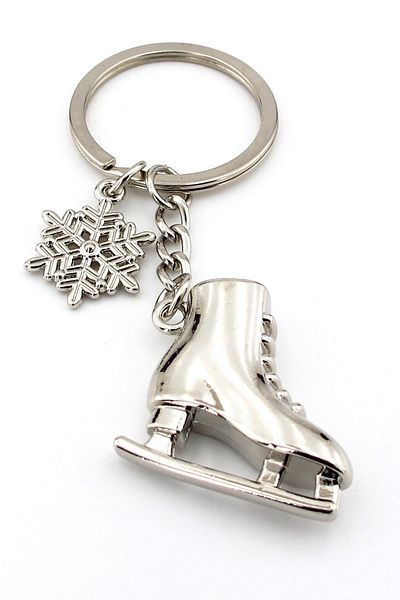 Solfera Shiny Metal Switch Ice Skate Shoes - Snowflake KC122