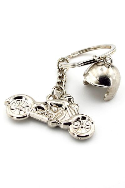 Solfera Harley KC125 Motor Metal Keychain - Motorcycle and Helmet Shaped