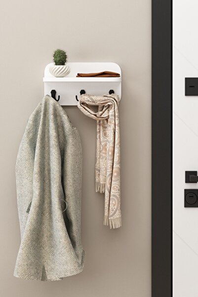 Avmpark Verde Duvar Portmanto Askılığı Elbise Askılığı Vestiyer Beyaz