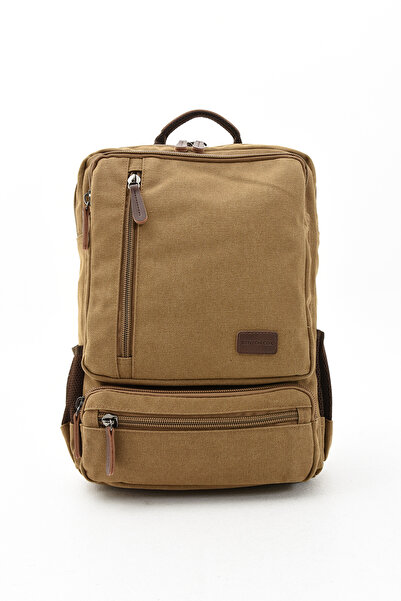 By Hakan eba-8814 Бежевий полотняний рюкзак - з відділенням для ноутбука, для кемпінгу та подорожей