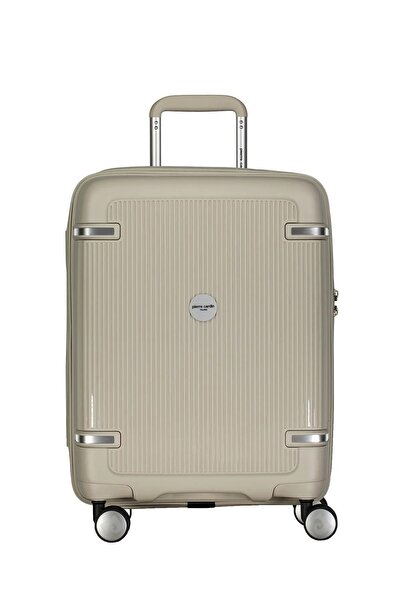 Pierre Cardin 7070 Büyük Boy Polipropilen Kırılmaz Tekerlekli Valiz Şifreli GRİ