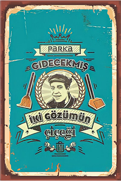 hediyeniburadabul Poster retro din lemn cu tematică Yeşilçam