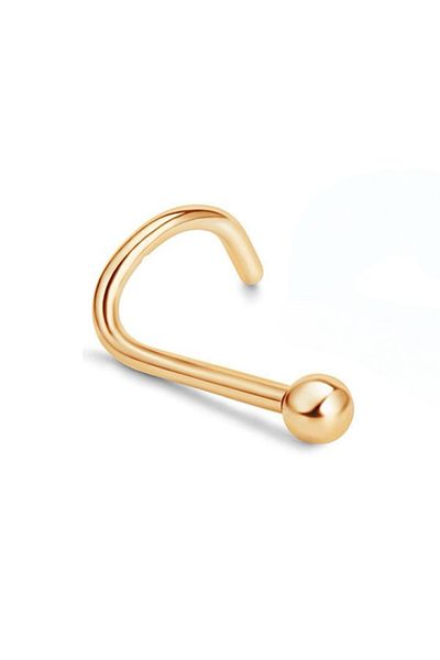 MAZEN Gold Colored Surgical Steel Curved Cartilage and Nose Piercing - Bulk