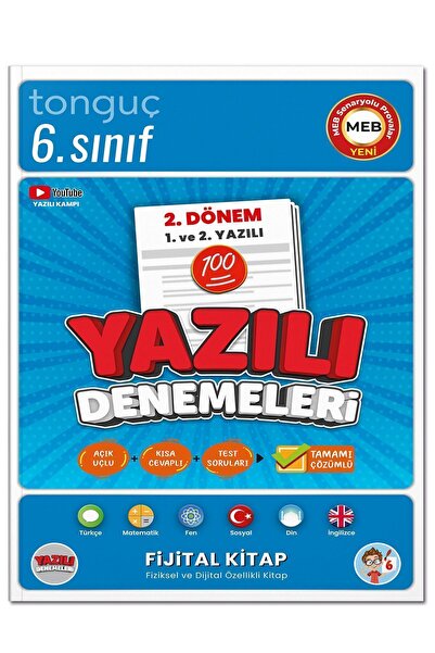 Tonguç Yayınları 6. Sınıf Yazılı Denemeleri 2. Dönem 1 ve 2. Yazılı