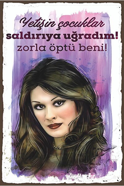 hediyeniburadabul Poster retro din lemn cu tematică Yeşilçam