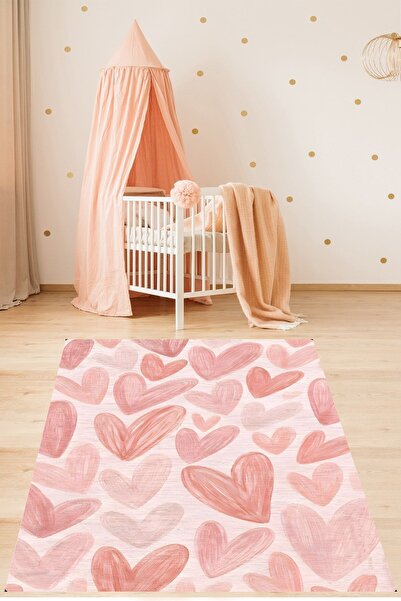 on the clouds Kalpli Dekoratif Yıkanabilir Kaymaz Taban Leke Tutmaz Çocuk Odası Halısı