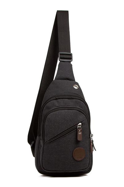 Torz Canvas Men's Messenger Bag Cross Single Arm Water Resistant Chest Shoulder Bag with Headphone Outlet