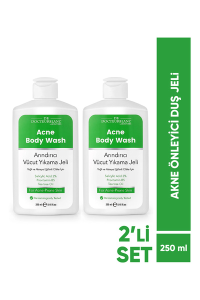 docteur blanc Akne Önleyici Duş Jeli Akneye Eğilimli Ciltlere Özel 2x 250 ml
