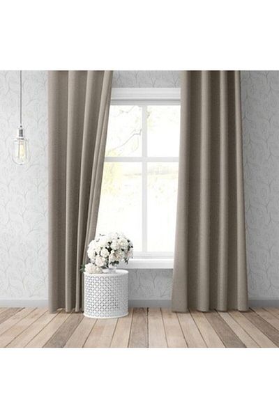 NİVEMESHOME Luxury Blackout Beige Curtain