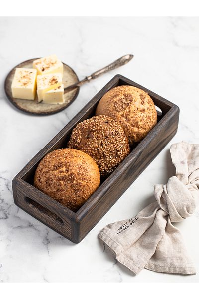 Esci Design Wooden Bread Holder - Spoon Holder - Organizer - Basket - Box - Case - Presentation Holder