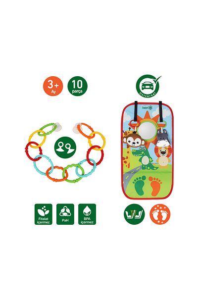 Been Car Seat Toy + Colorful Rings Set