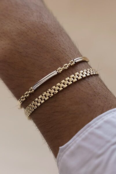 ALTINTAŞ KUYUMCULUK Iki Renkli Light Altın Bileklik