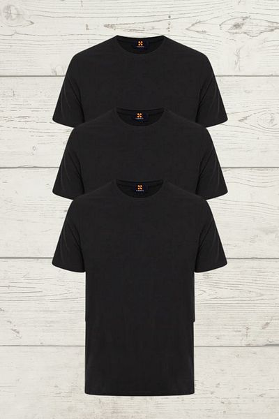 NEED LİFE Men's Basic T-Shirt - Pack of 3, 100% Cotton, Comfortable Fit, Lycra