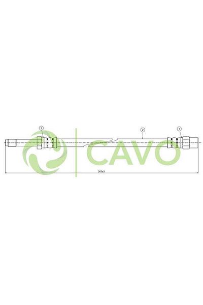 CAVO C800100a Brake Hose Front S60 S80 V70 97-07 2.0 Turbo 20v 2.4 20v Deısel