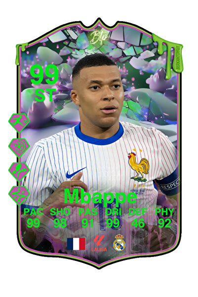 BERKANTTP تصميم Mbappe الخاص - بطاقة كرة القدم الصيفية