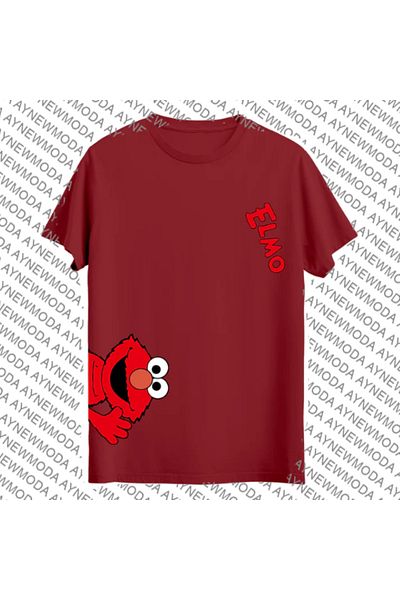 aynewmoda Тениска с щампа ELMO Oversize