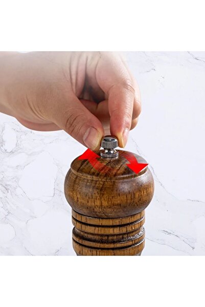 ebulduk Wooden Spice Salt Grinder Mill Salt Shaker Spice Rack 21 Cm Single Piece Brown