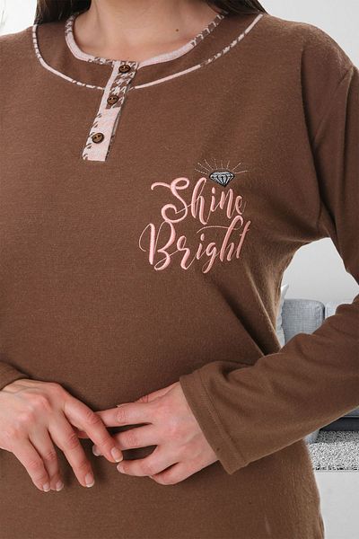 Bella Linda Σετ γυναικείες πιτζάμες Jacquard Cotton Plus Size