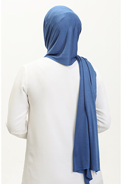 sefamerve Indigó sima fésült pamut kendő - 90160-16