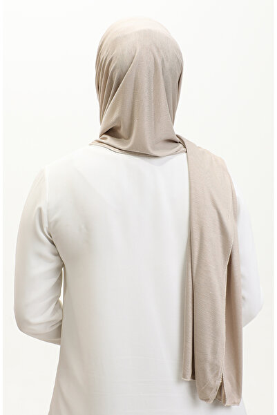 sefamerve Világos Mink sima fésült pamut kendő - 90160-04