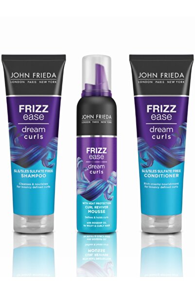 John Frieda Kıvırcık Saçlar İçin Belirginleştirici Saç Bakım Seti (Şampuan, S...