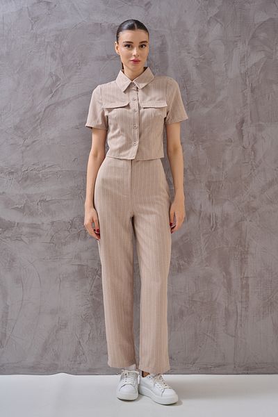 SHUGAA Set de costum premium cu dungi pentru femei