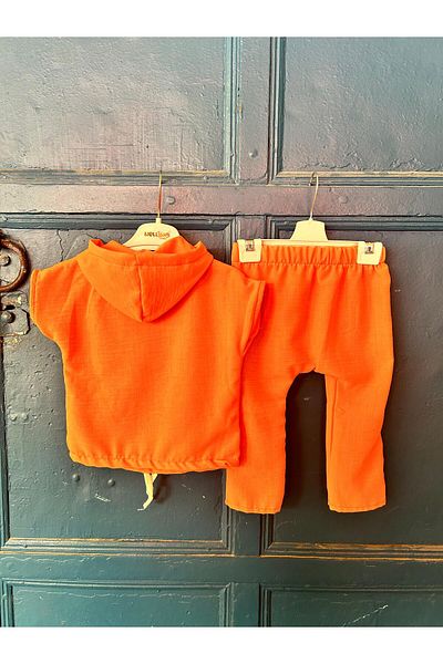 Terry Baby Boy Set - Linen Shalwar