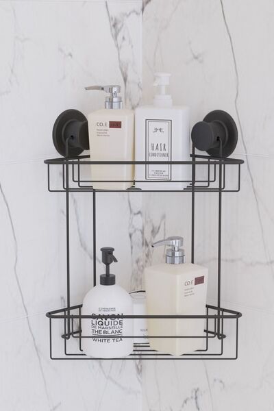 SUNTEL BANYO VE MUTFAK AKSESUARLARI Raft de colț cu vid Suntel cu două straturi