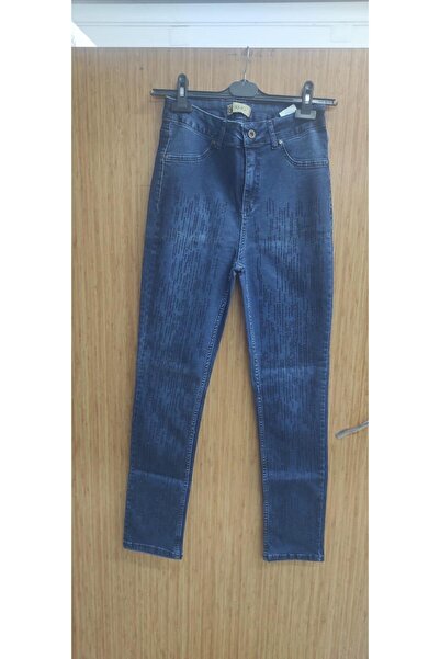 RMG onu komPle taş detaylı mavi Büyük Beden Kot Pantolon003