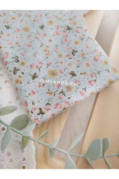 ilmekhobievi Poplin Fabric Tulip Pattern 100% Cotton 50X170 cm (1 Piece)