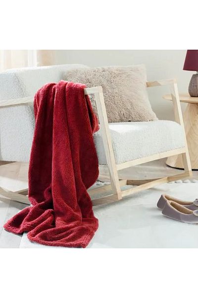English Home Weiche Plüsch-Fleece-Überwurfdecke – für Couch, Sofa und Bett, super gemütlich.