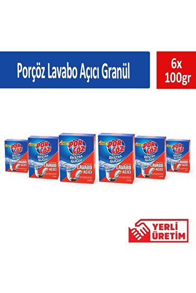 Porçöz Lavabo Açıcı Granül 100 gr x 6 Adet