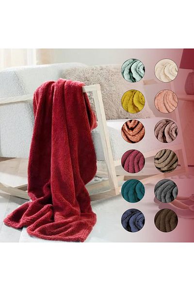 English Home Weiche Plüsch-Fleece-Überwurfdecke – für Couch, Sofa und Bett, super gemütlich.