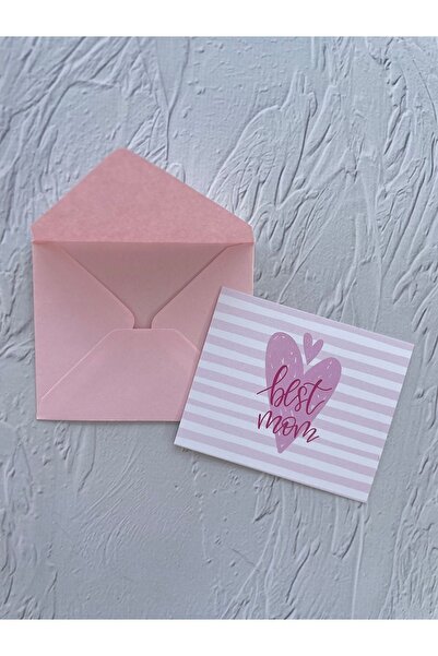 eylülün etiket fabrikası Anneler Günü Temalı - Pembe Çizgili Best Mom Yazılı ...
