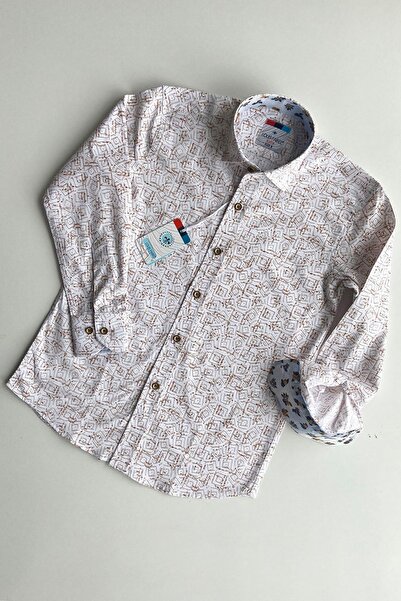 Louis Kids New Season Long Sleeve Square Patterned Boy's Shirt