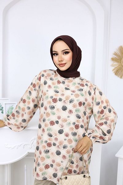 festmoda Little Leaf Brown Women's Double Set