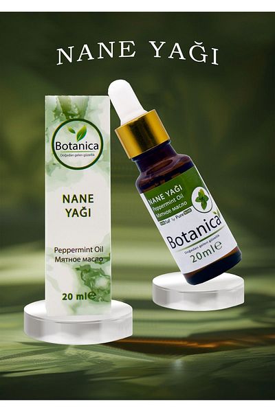 botanica زيت النعناع من مينثا بيبيريتا - تخفيف الجهاز التنفسي، 20 مل للعناية بالشعر والبشرة