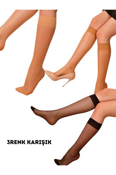 Çınarteks Black Skin Sahra Fit 15 Тънки лъскави дамски чорапи с дължина до коляното - качествен стилен оригинал