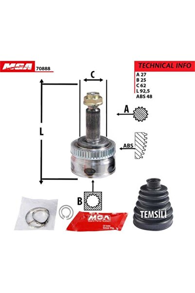 MGA 70888 Aks Kafası Dış Absli Sonata 12- 2.0 2.4 3.0