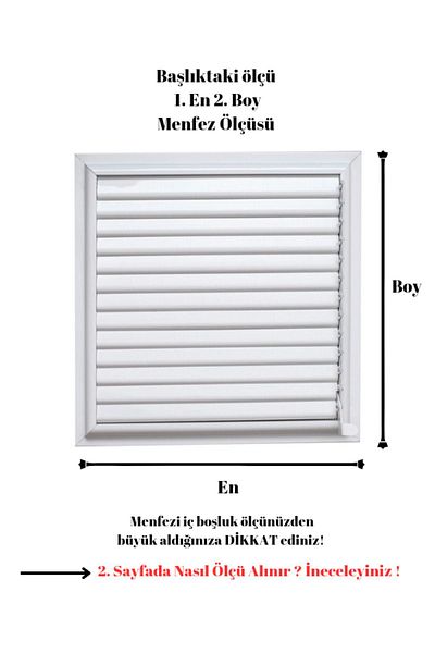 ALÜPAN 30 X 45 Cm White Bathroom WC Ventilation Louver Aluminum Grille