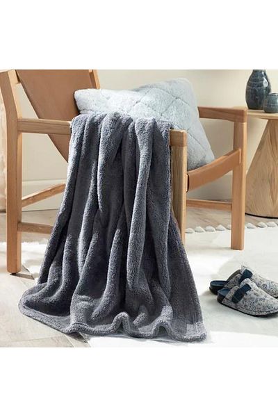 English Home Weiche Plüsch-Fleece-Überwurfdecke – für Couch, Sofa und Bett, super gemütlich.