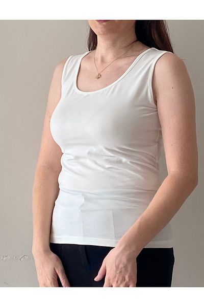 Fendimod Bluză de damă fără mâneci cu bretele groase din Lycra