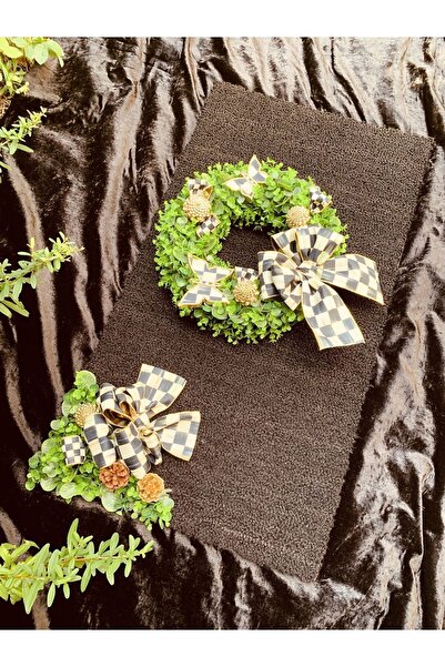 SEA Süsleme kapı süsü (35 cm) + siyah renk süslemeli paspas (50x100)