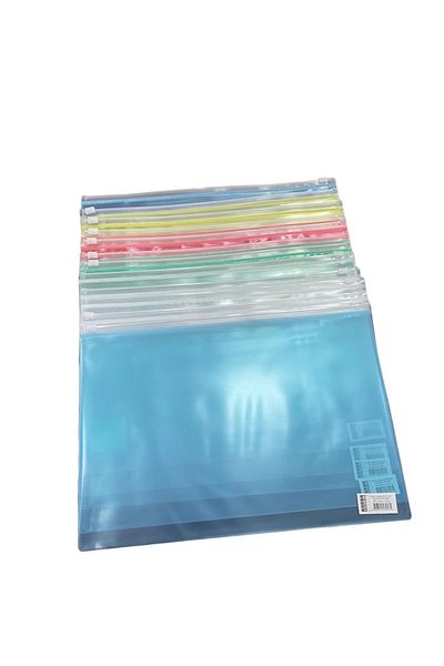 Südor A5 Transparent File - 12 Pack, Zippered