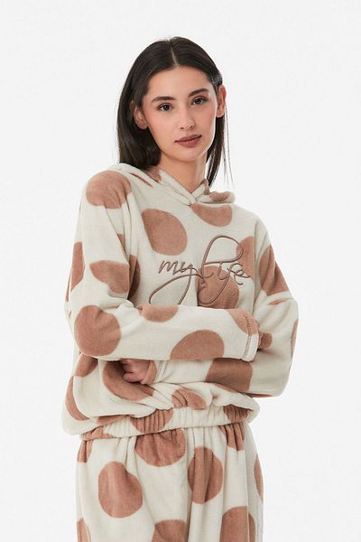 Fulla Moda Комплект пижама с качулка на точки