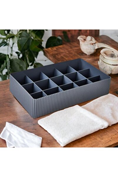 Pharma Acqua Gray 15 Compartment Jewelry Organizer